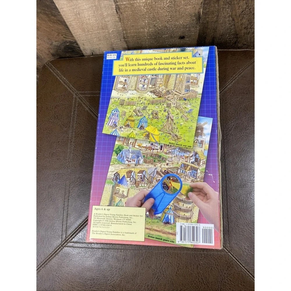 VTG Readers Digest Micro Stickers Castle Siege Worlds of Adventure Medieval Kids